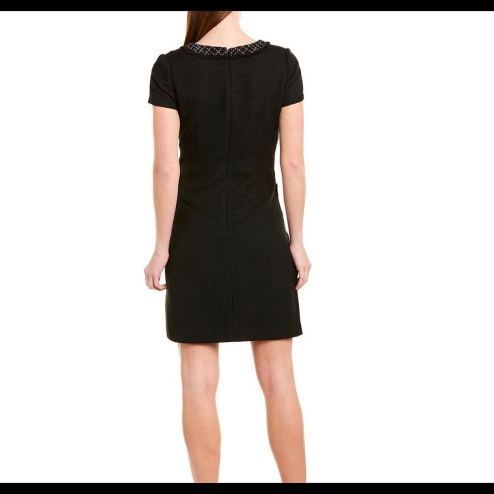 HP🛍 Karl Lagerfeld Black Sheath Tweed Dress 14 - Picture 2 of 10